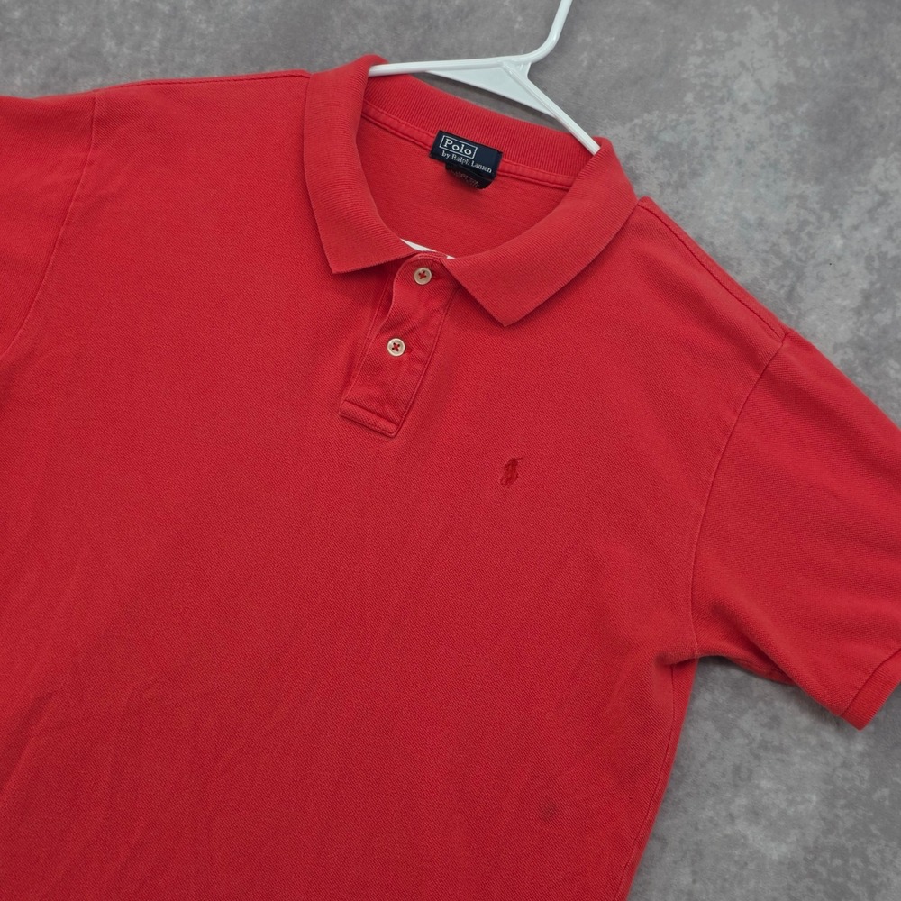 Polo Ralph Lauren Kids Red Short Sleeve Pique Polo Shirt Size XL 20